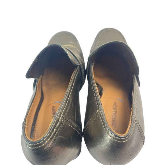 JOHNSTON & MURPHY Charlotte Heeled Loafer Bronze Leather metallic Size 8 - Picture 6 of 8